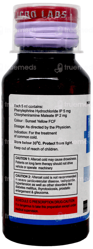 Allercet Cold Syrup 60ml